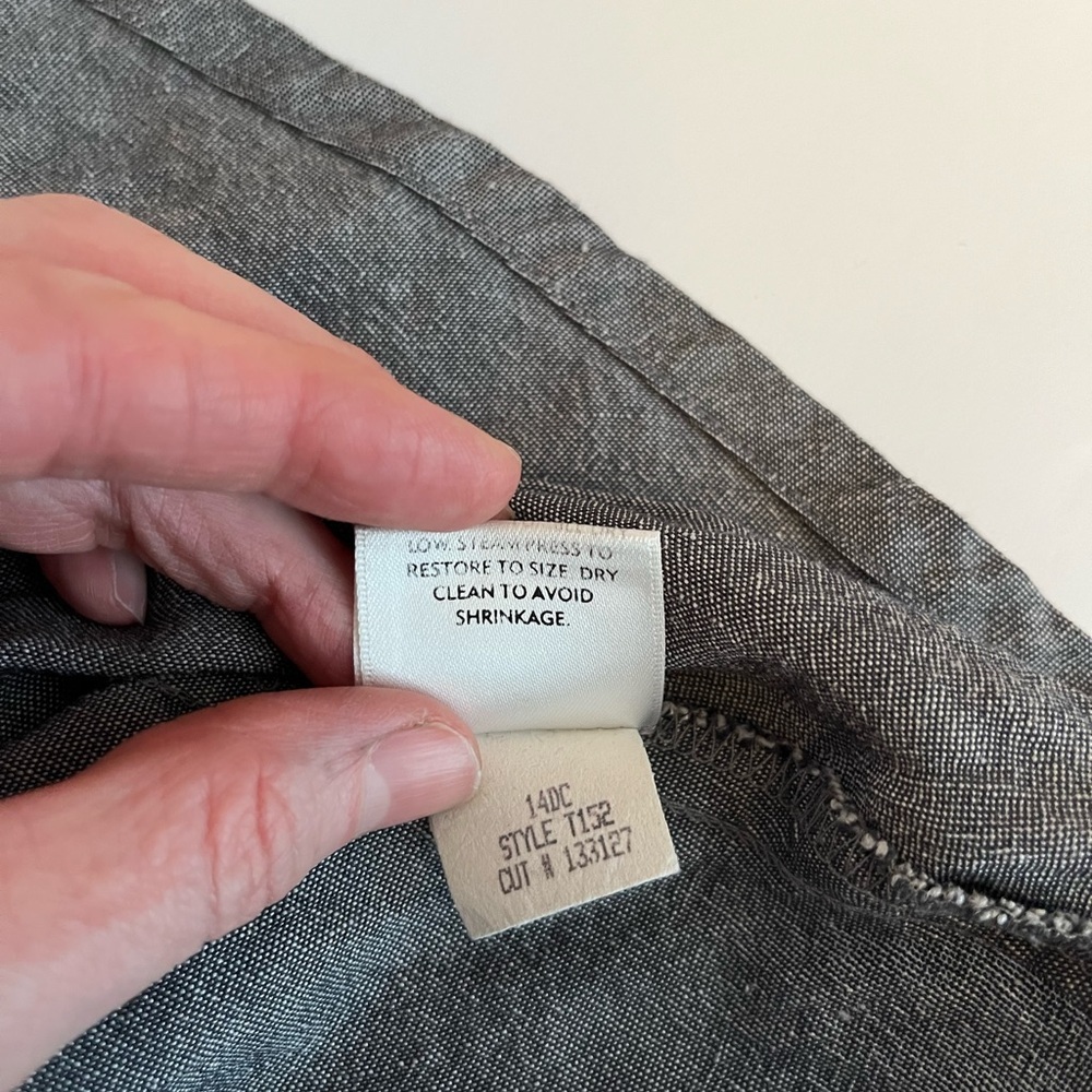 Eileen Fisher Gray Linen Blend Sleeveless Tank Top Size Large - Picture 6 of 7